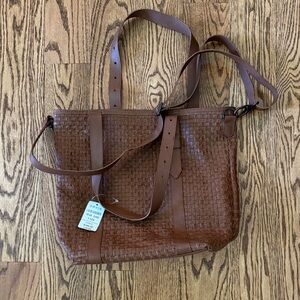 Orvis Brown Woven Tote Bag